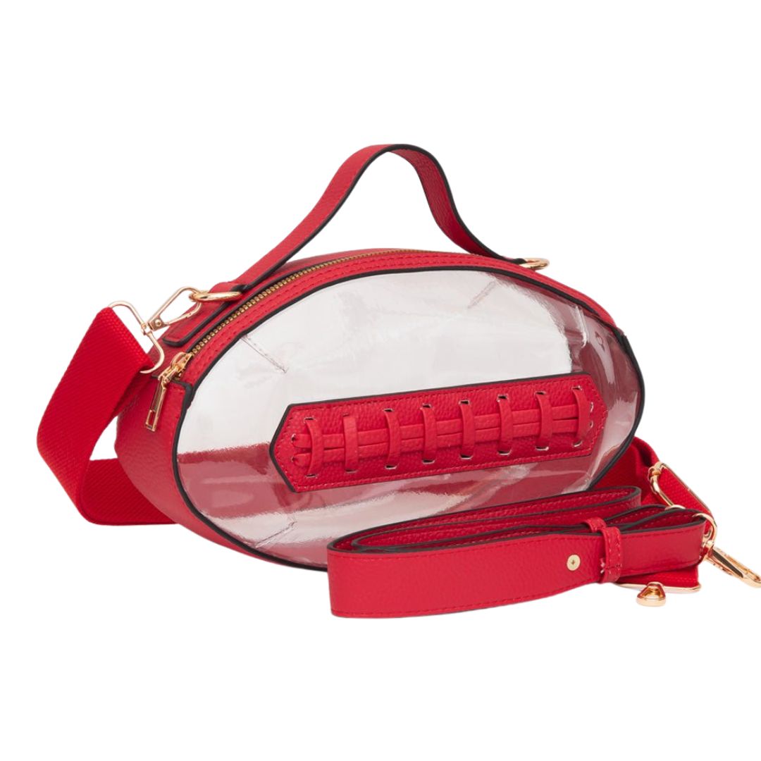 Football Shaped Transparent Crossbody Bag