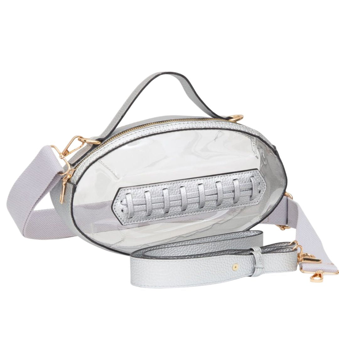 Football Shaped Transparent Crossbody Bag