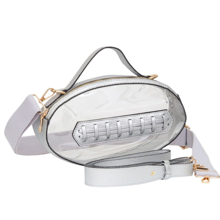 Football Shaped Transparent Crossbody Bag