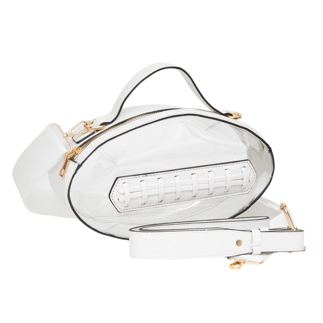 Football Shaped Transparent Crossbody Bag