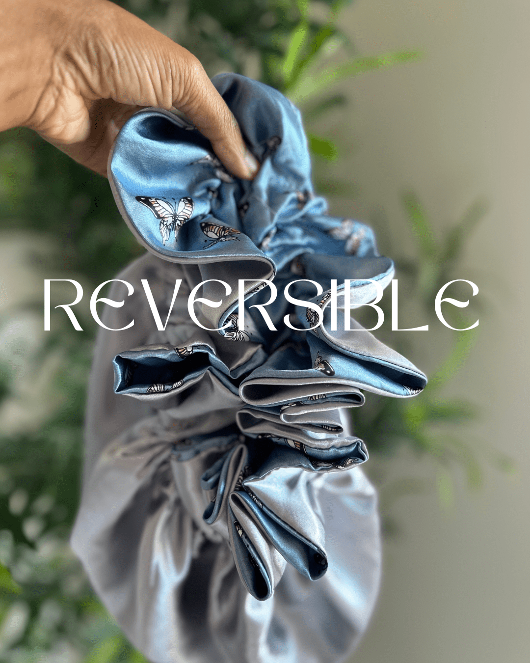 Pretty Blue All Satin Bonnet - Especially Yours