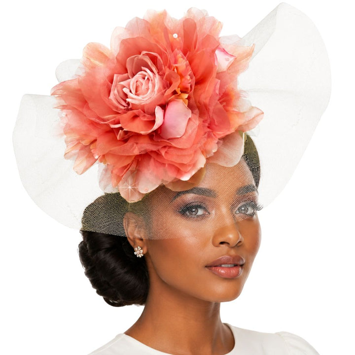 Posy Shimmer Organza Bloom Fascinator Church Hat - Whittall & Shon