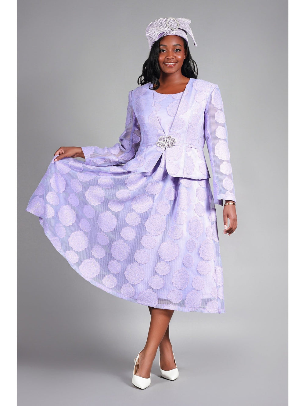 2pc Rose Organza A - line Bolero Jkt Dress - Especially Yours