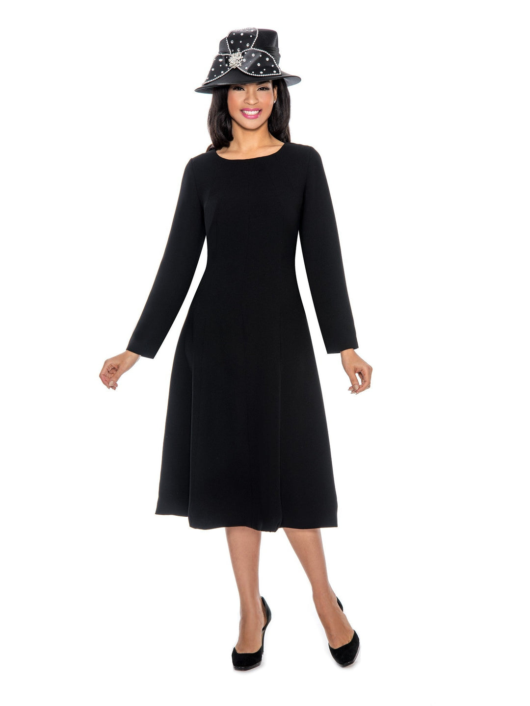 1pc Washable Paneled A-line Simple Dress