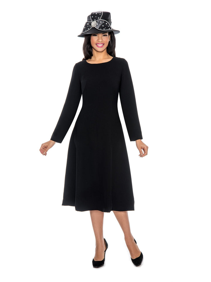 1pc Washable Paneled A-line Simple Dress