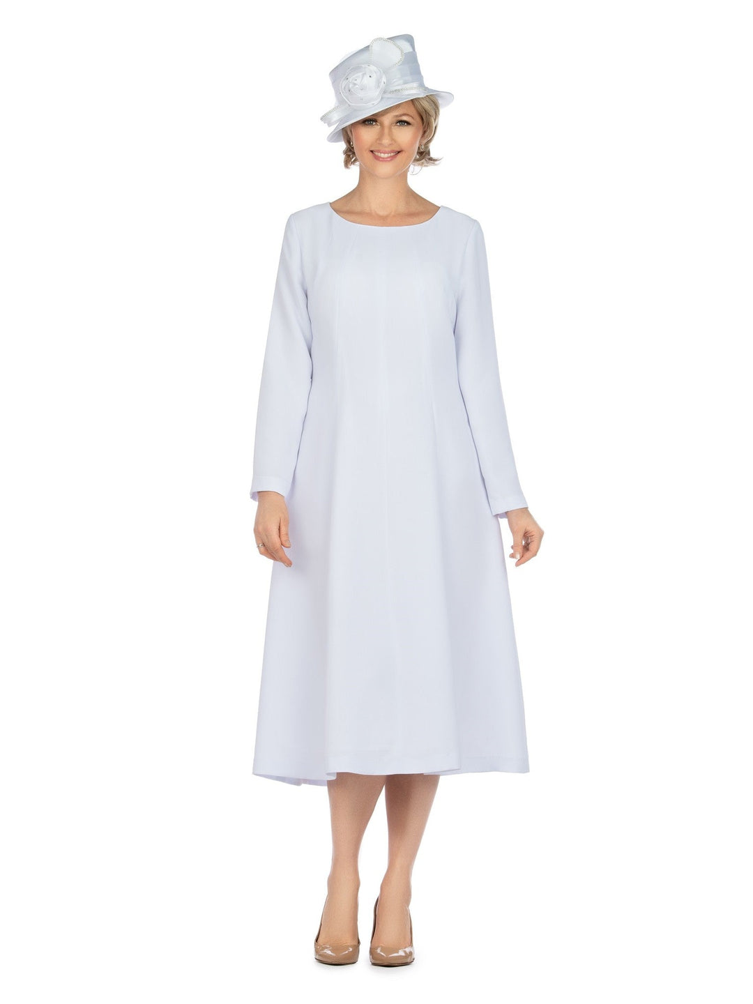 1pc Washable Paneled A-line Simple Dress
