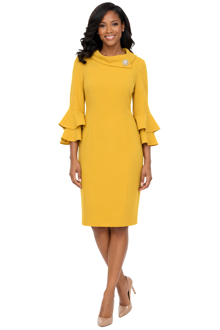 Draped Collar Bell Sleeve Shift Plus Size Dress – Lily & Taylor