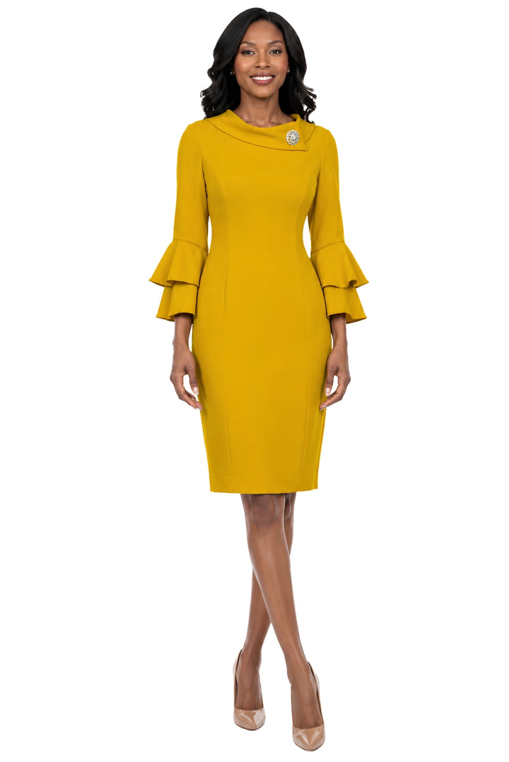 Draped Collar Bell Sleeve Shift Plus Size Dress – Lily & Taylor