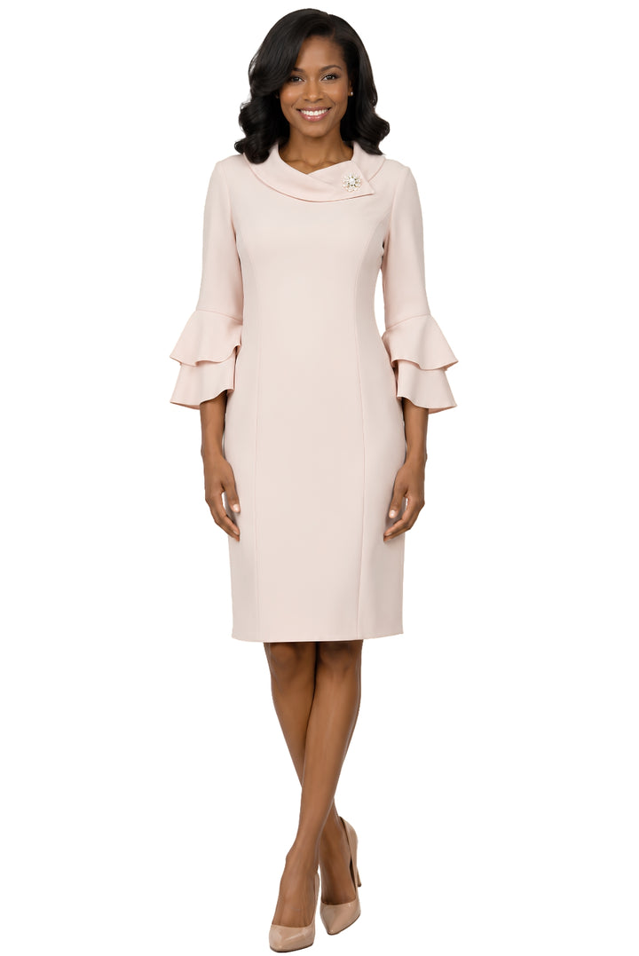 Draped Collar Bell Sleeve Shift Dress – Lily & Taylor