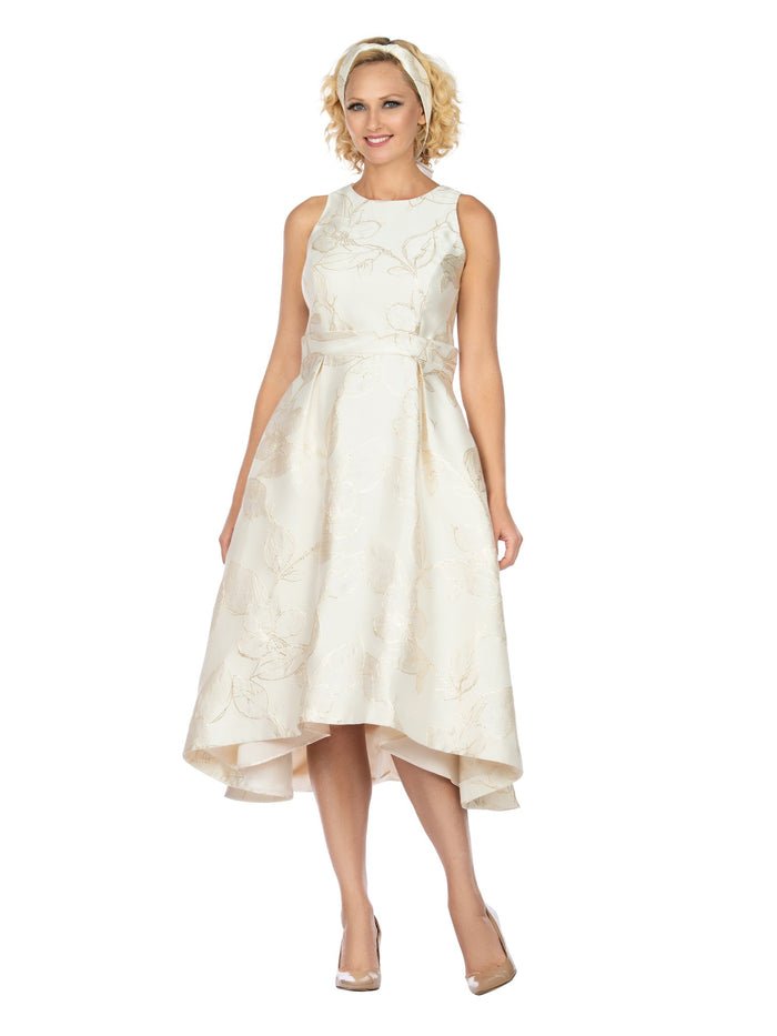 Sleeveless Full Flare Hi-Lo Drs w/ Styling Belt - Especially Yours