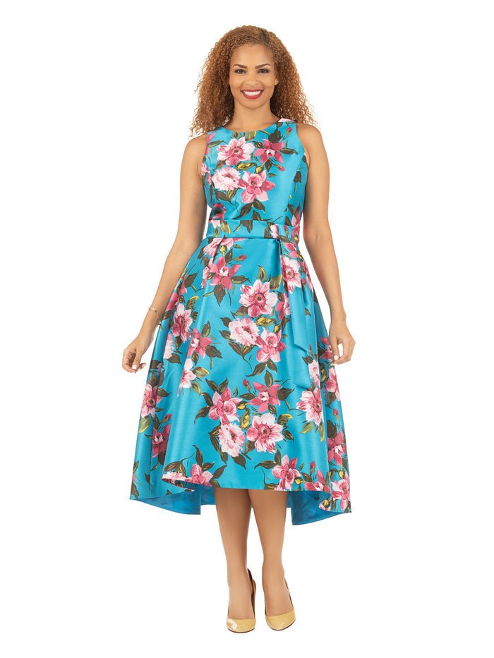 Sleeveless Full Flare Hi-Lo Drs w/ Styling Belt - Especially Yours