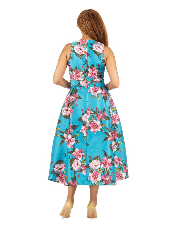 Sleeveless Full Flare Hi-Lo Drs w/ Styling Belt - Especially Yours