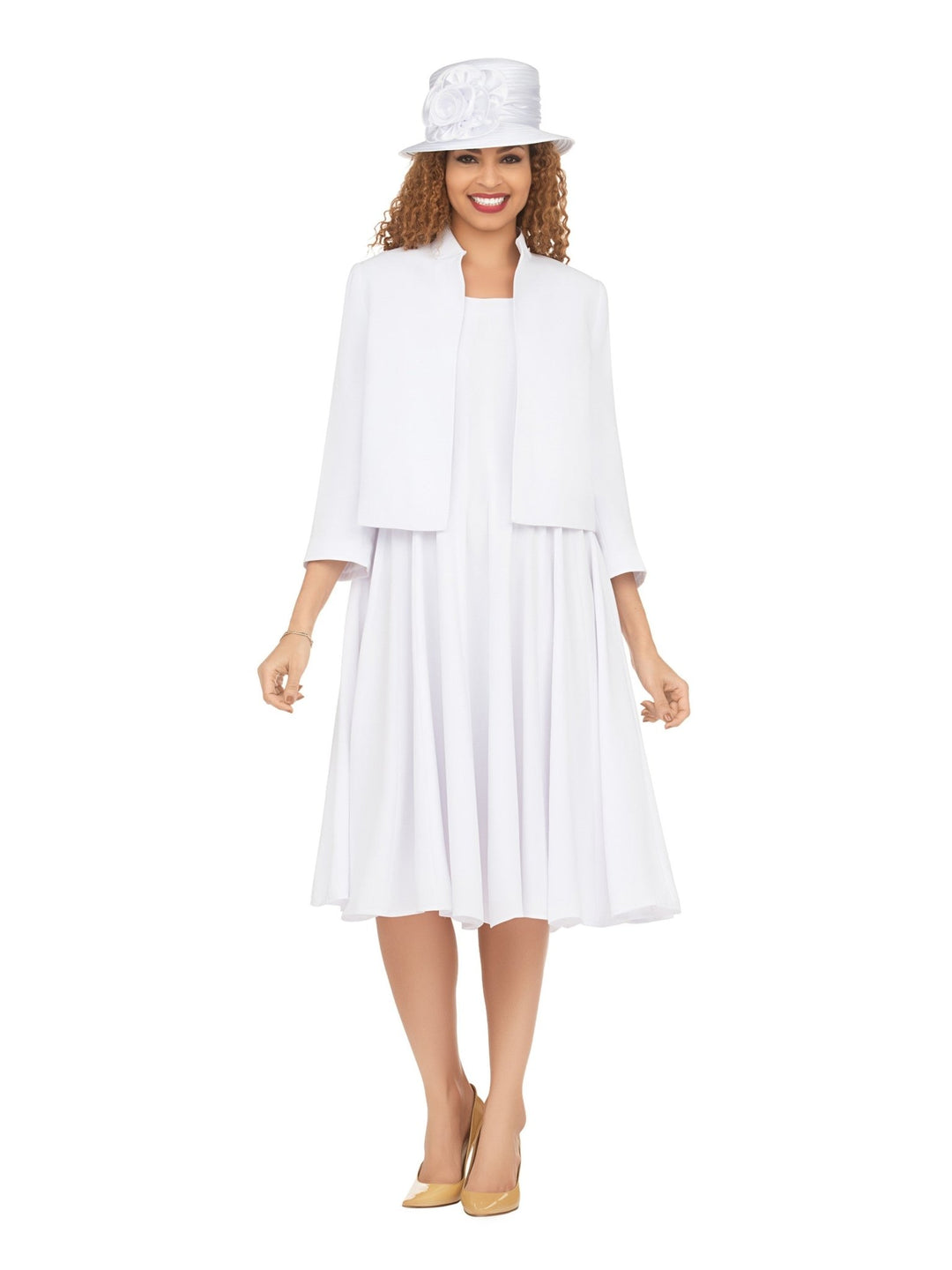 2pc Multi - Paneled Flare Dress w/ Bolero Jkt - Especially Yours