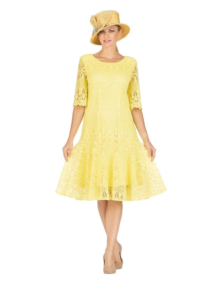 1pc Embroidery Lux Lace Pleated Flare Dress - Especially Yours
