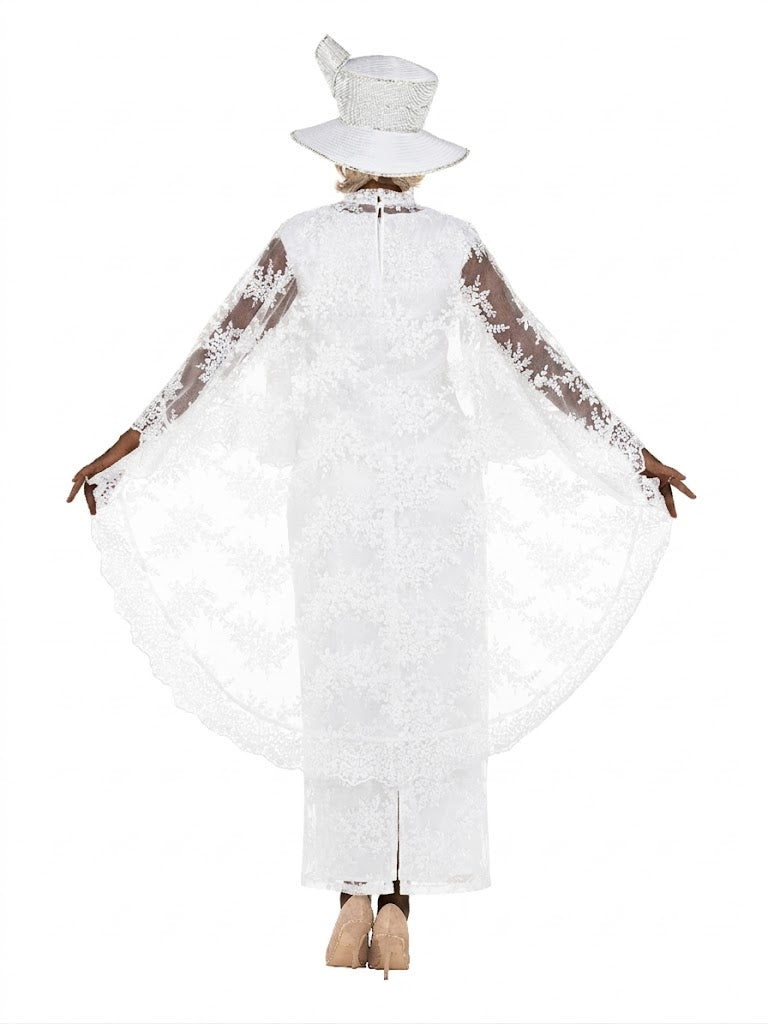 2pc Lux Lace Drs + Stand Collar Cape - Plus - Especially Yours