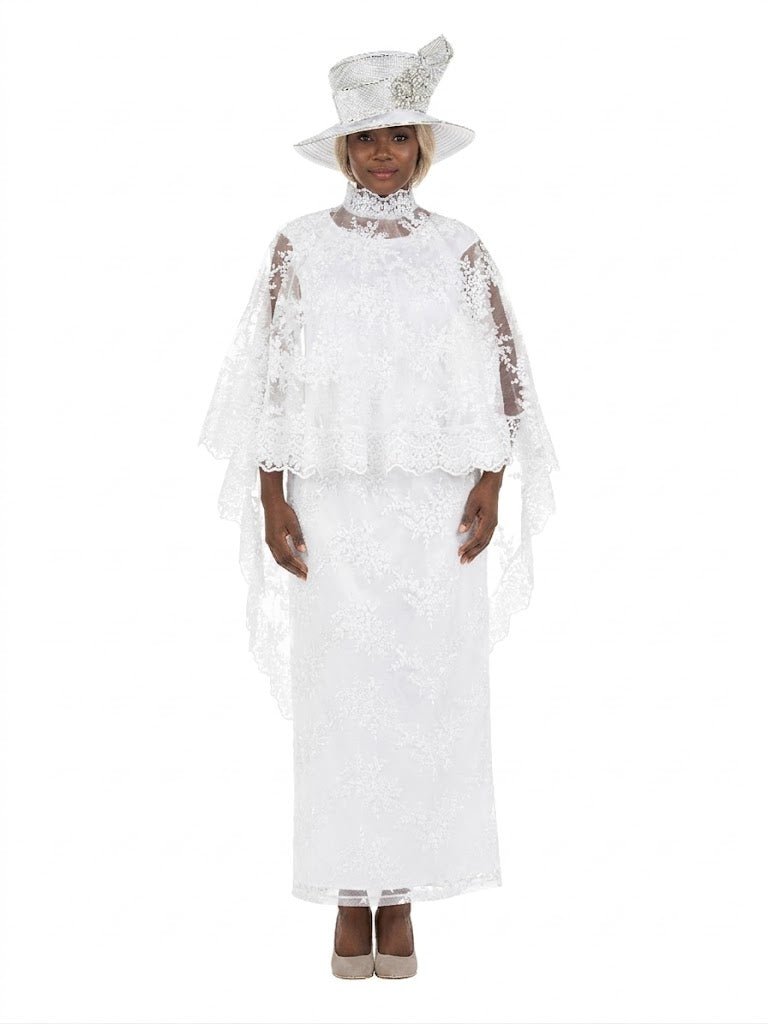 2pc Lux Lace Drs + Stand Collar Cape - Plus - Especially Yours