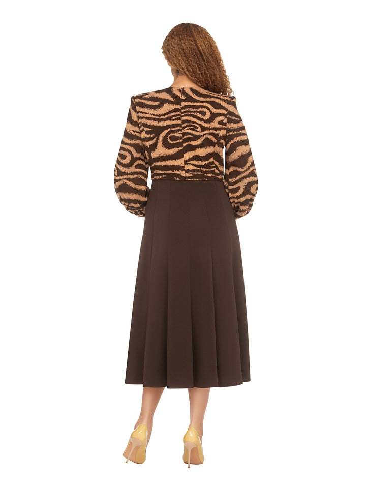 Faux 2pc A - line Knit & Crepe Dress - Plus - Especially Yours