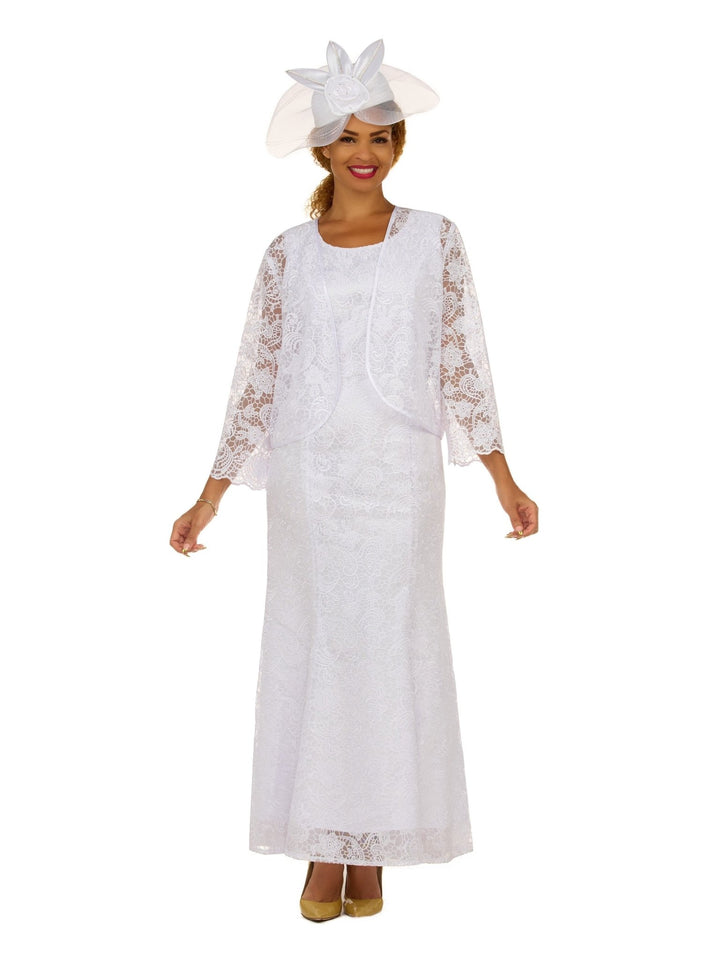 2pc Lace Maxi Dress with Sheer Bolero Jacket