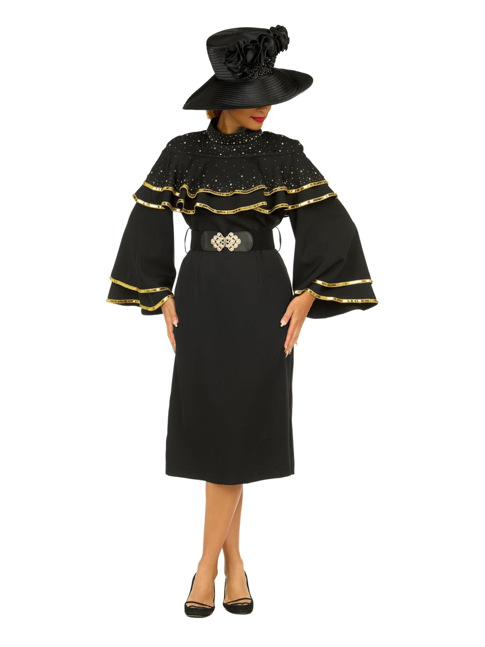 Mock Neck Shift Drs w/ Seq&Beads Decor - Plus - Especially Yours