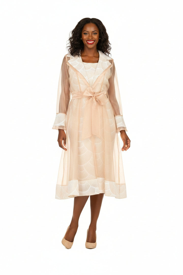2pc Sequined Sheath Dress w/ Sheer Organza Jkt - Especially Yours