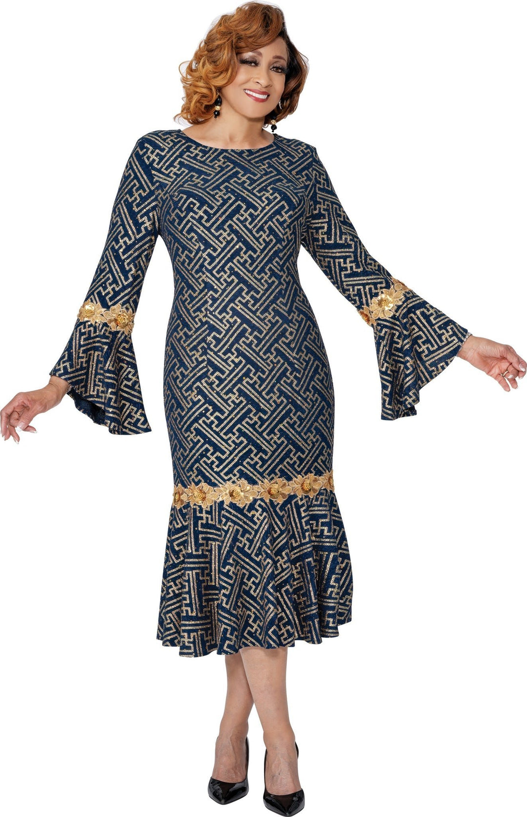 1pc Novelty Womens Church Dress With Tessellating Pattern DCC309961 - Especially Yours