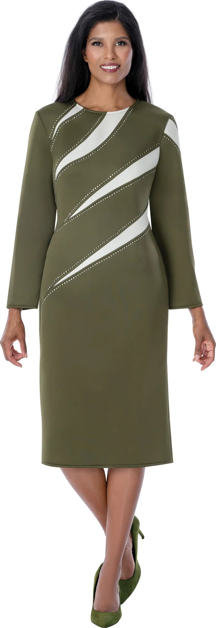 1pc Scuba Knit Womens Church Dress DN100741 - Especially Yours