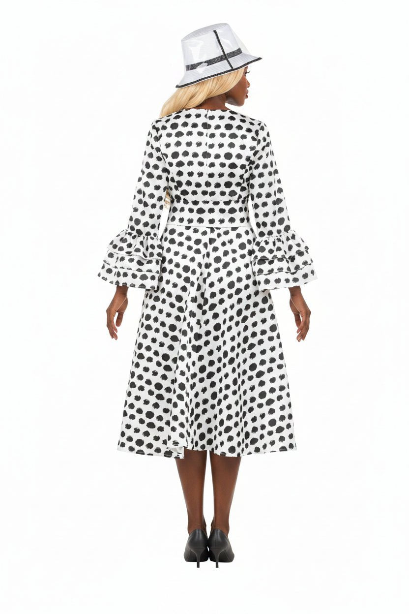 A - line Prt Dress in Silky Twill w/ Belt - Especially Yours