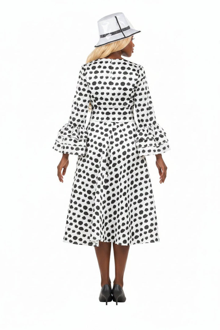 A - line Prt Dress in Silky Twill w/ Belt - Especially Yours