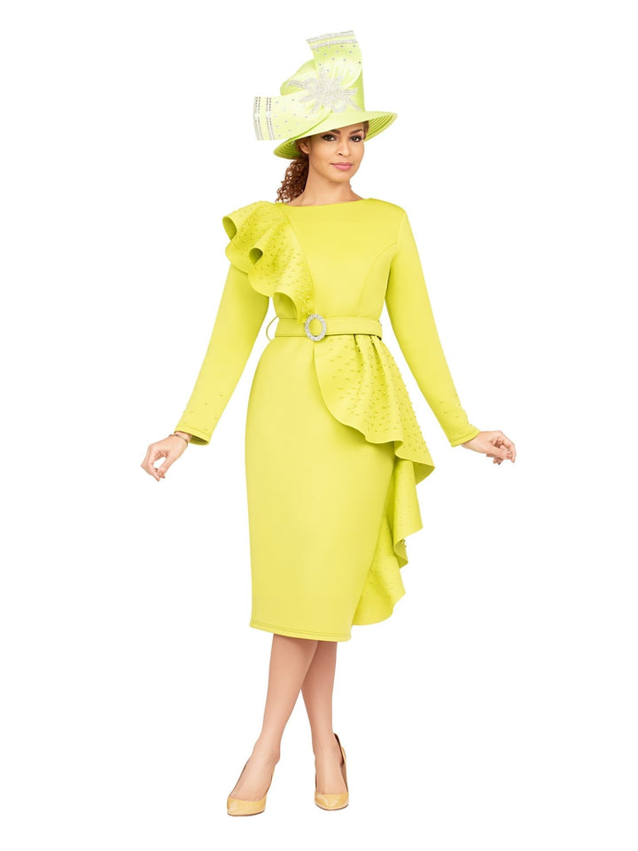 Scuba Belted Shift Drs w/ Rfls and Faux Pearls - Especially Yours