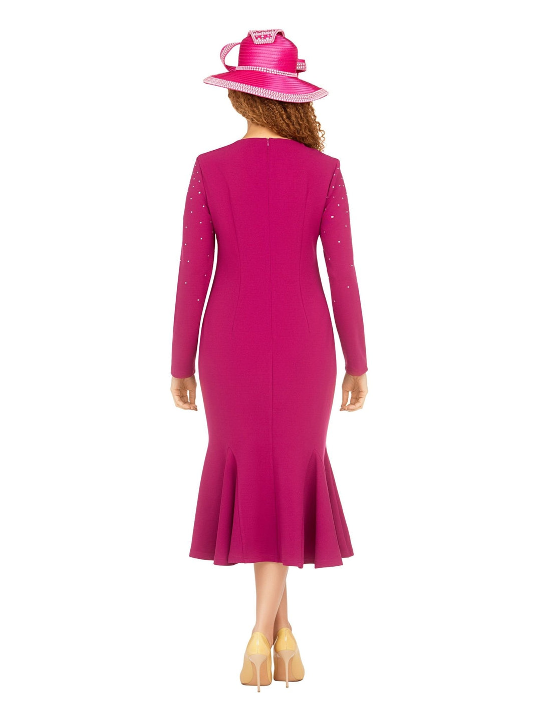 Stretch Crepe Sheath Dress w/ Stoned Strips - Especially Yours