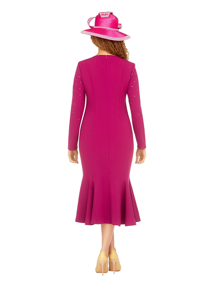 Stretch Crepe Sheath Dress w/ Stoned Strips - Especially Yours