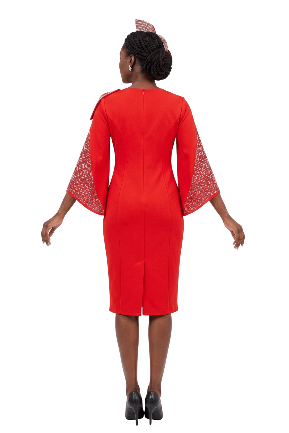 Stoned Bell Slv Shift Dress w/ Ovsz Bow - Especially Yours