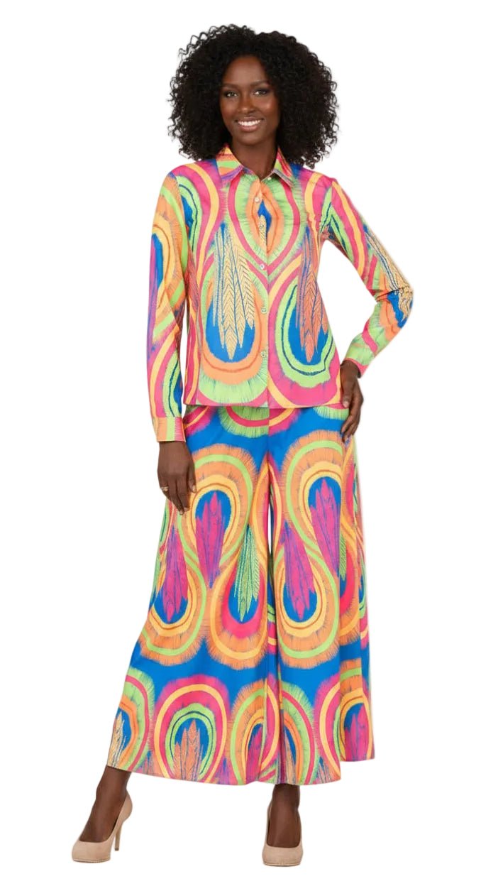 Colorful Confidence Printed 2-pc Pants Set - Especially Yours
