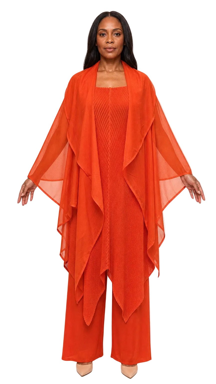 Pleated Asymmetrical Tunic 3pc Wide Leg Pant Set - Especially Yours