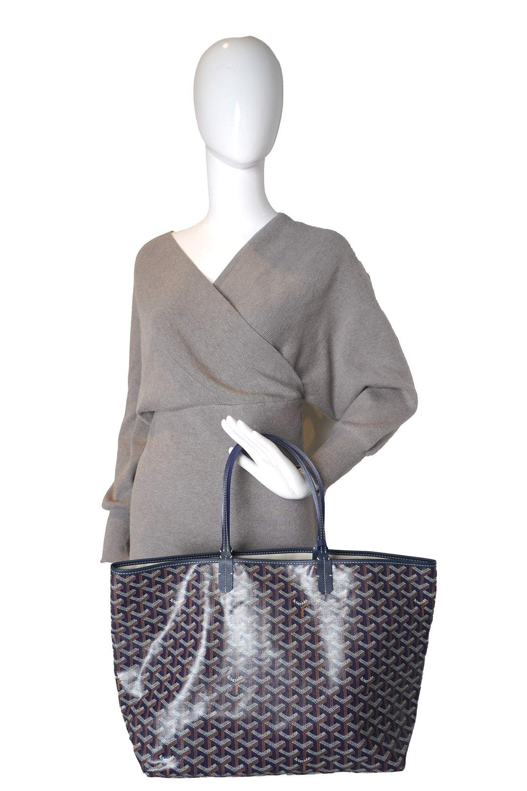 Goyard - Goyardine Saint Louis Tote PM Navy