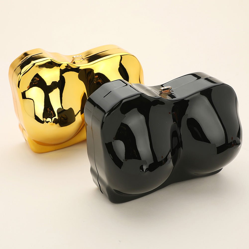 Metallic Sculpted Bust Body Shape Clutch Evening Bag Crossbody Bag - Especially Yours