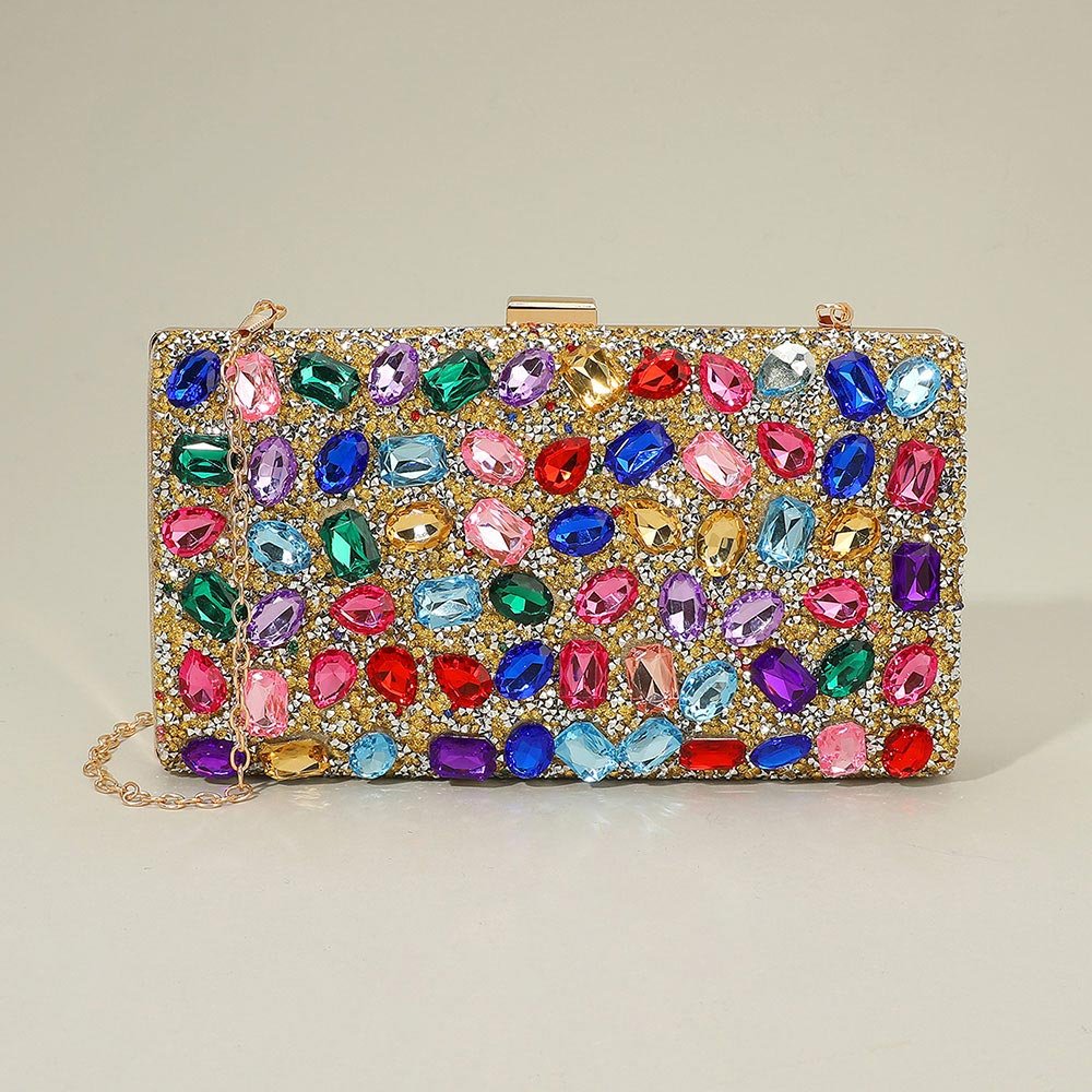 Faceted Stone Embellished Evening Clutch Bag - Especially Yours