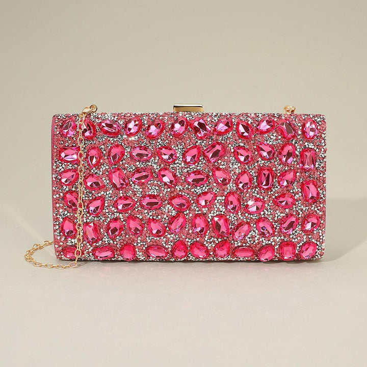 Faceted Stone Embellished Evening Clutch Bag - Especially Yours
