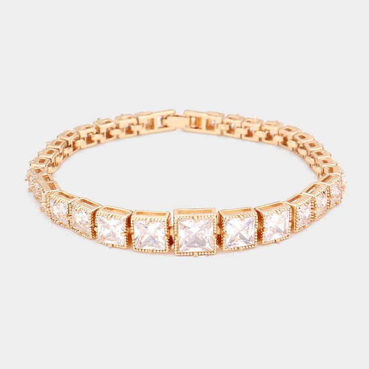 CZ Square Cluster Evening Bracelet - Especially Yours