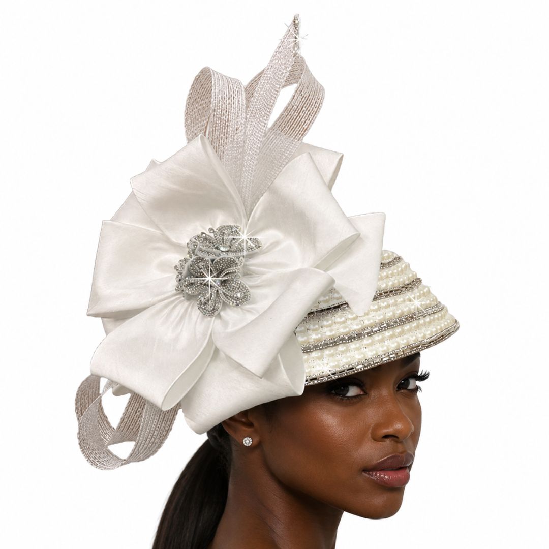 3508 - Benjo Retro Pearl Hat - Whittall & Shon - Especially Yours
