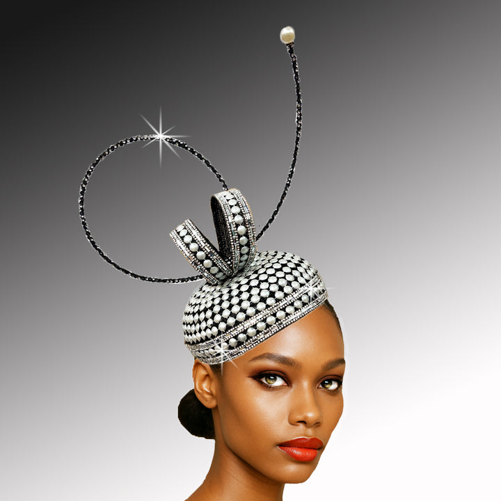 Leonardo Crystal Arc Fascinator Headband - Whittall & Shon