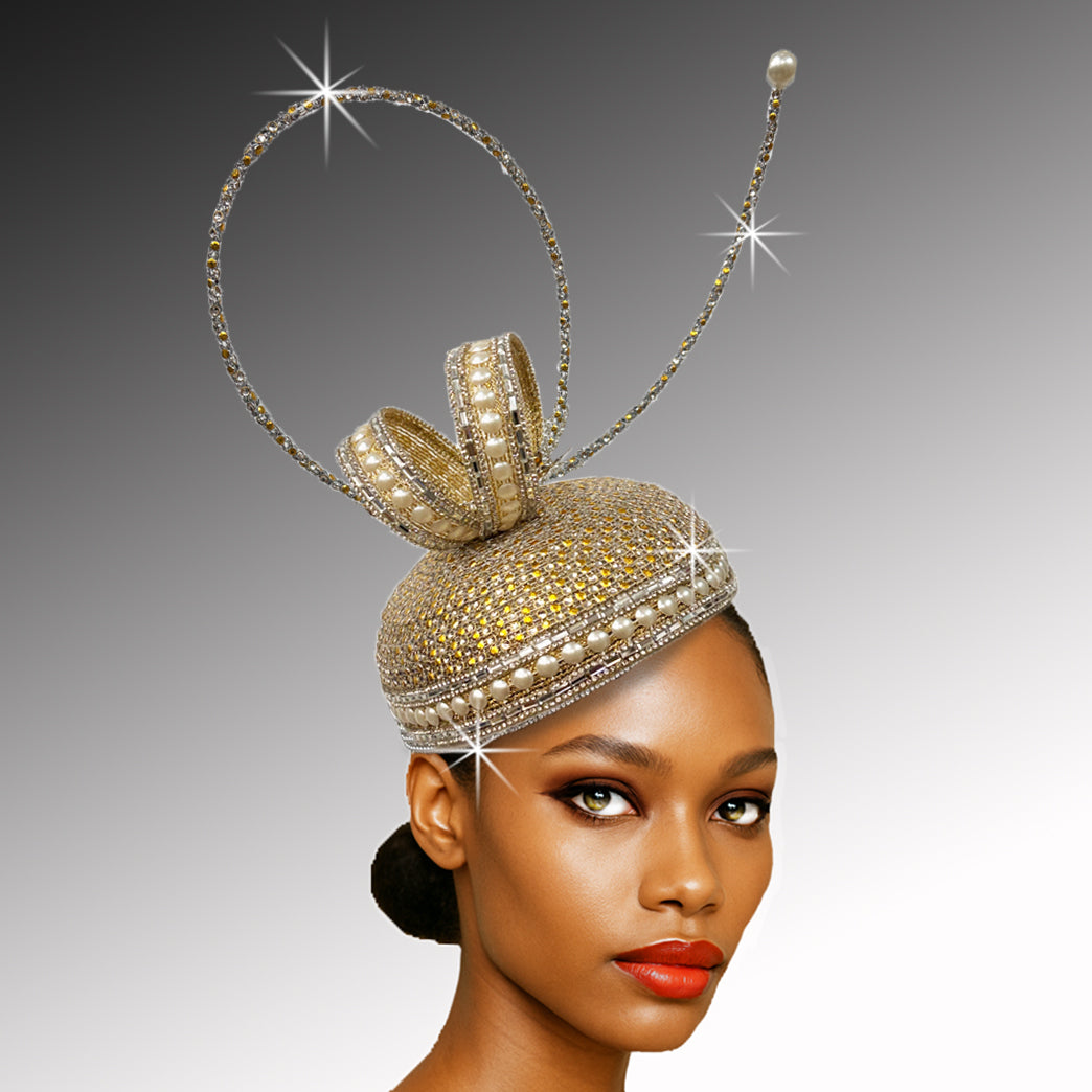 Leonardo Crystal Arc Fascinator Headband - Whittall & Shon