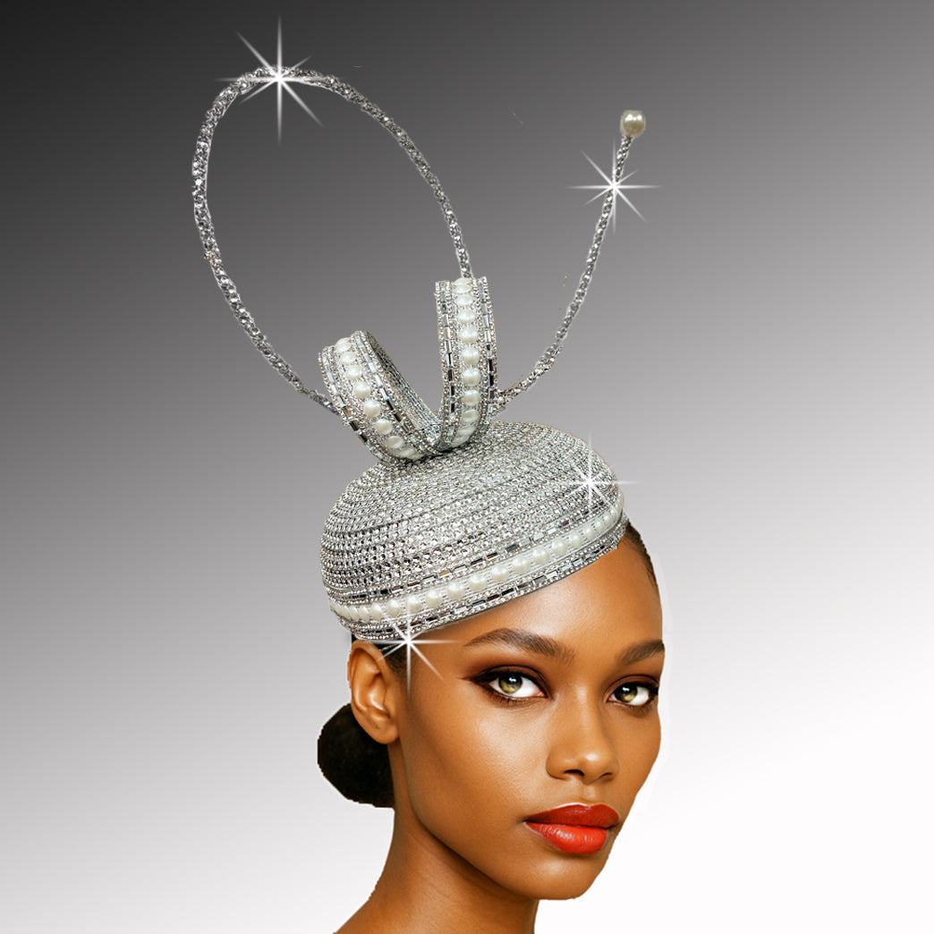 Leonardo Crystal Arc Fascinator Headband - Whittall & Shon
