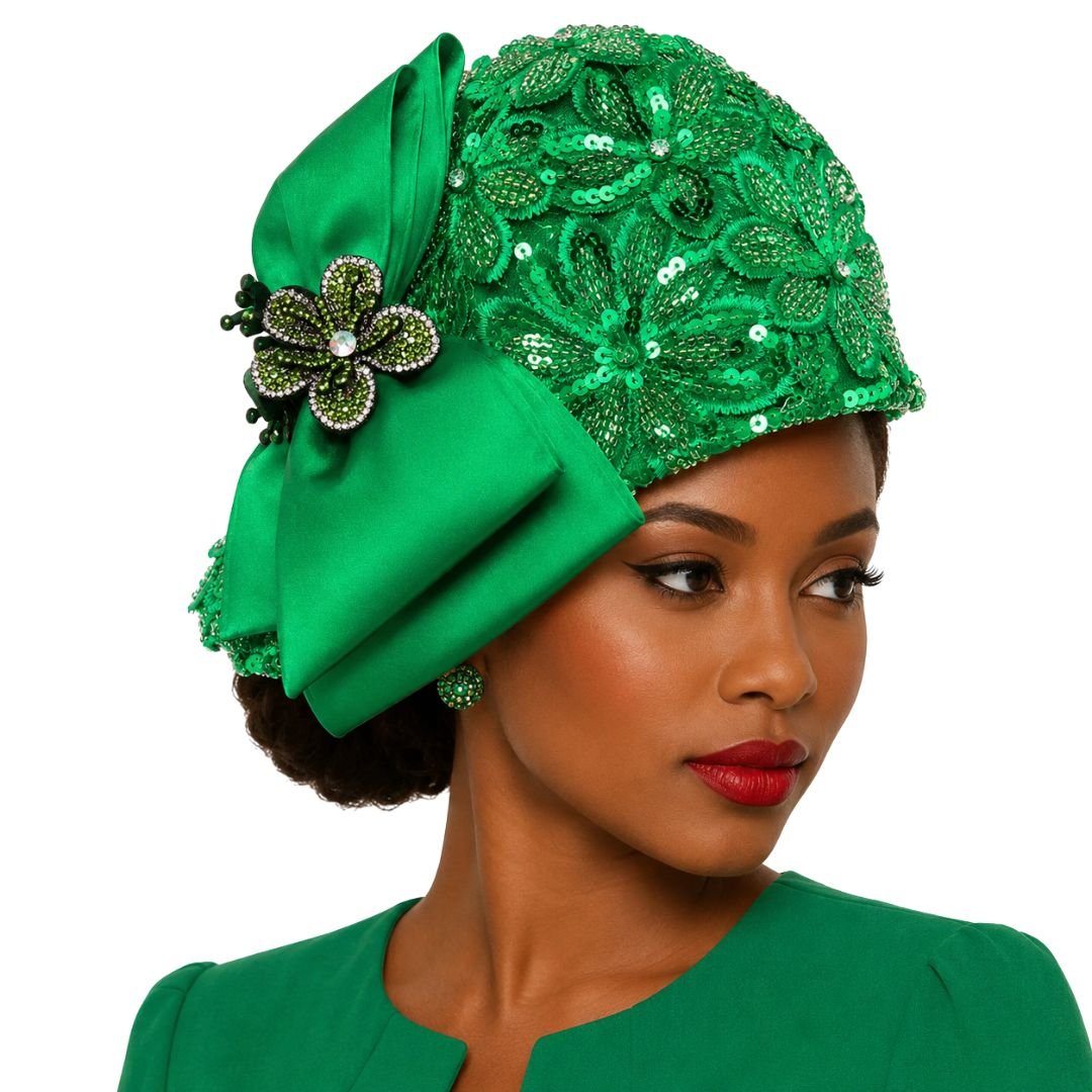 Vamp Beaded Cloche Church Hat by Whittall & Shon - Especially Yours