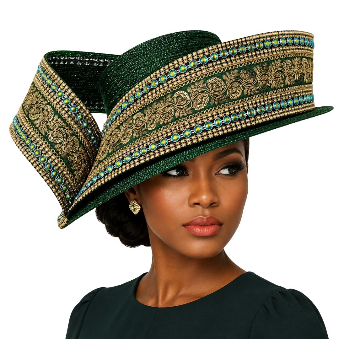 Layla Crystal Sculptural Church Hat - Whittall & Shon - Especially Yours