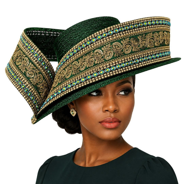 Layla Crystal Sculptural Church Hat - Whittall & Shon - Especially Yours