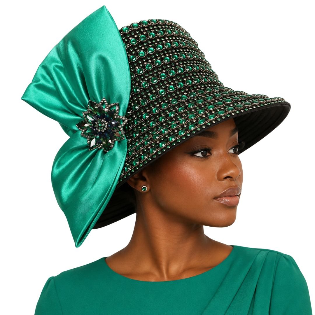 Faberge Crystal Jewel Bucket Church Hat - Whittall & Shon - Especially Yours