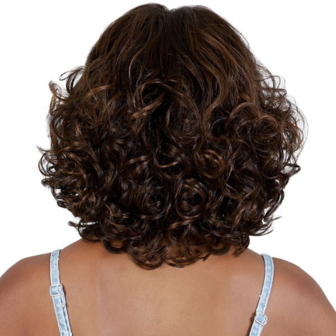 BBW.DARA Spring Curly Volume Bob with Bangs - MoTown Tress - Especially Yours