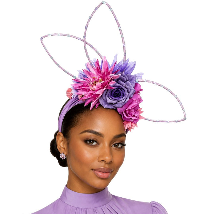 Luciana Floral Arch Crown Fascinator Church Hat - Whittall & Shon