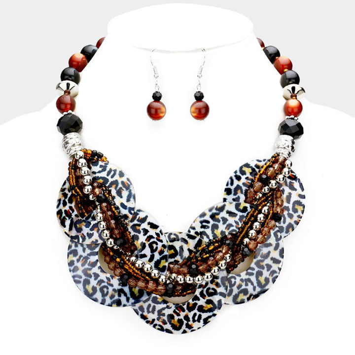 Marbled Round Link Necklace - Especially Yours